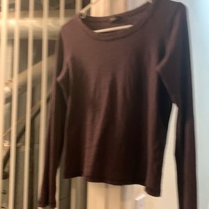 Forever21 maroon, long sleeve cute top